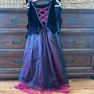 Enchanting Black and Purple witch Kids Costume in size M